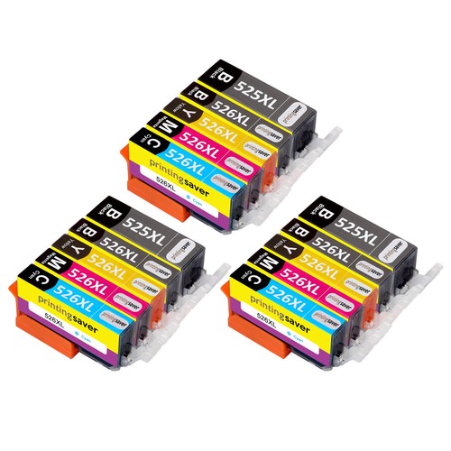 Cartouches D'encre Compatibles Canon PIXMA - Lot De 12 (C/M/Y), 10.5ml, Pour Modèles MG5150, MG5320, Etc.