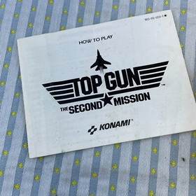 Nintendo Top Gun NES Cartridge Manual and Protective Sleeve TESTED