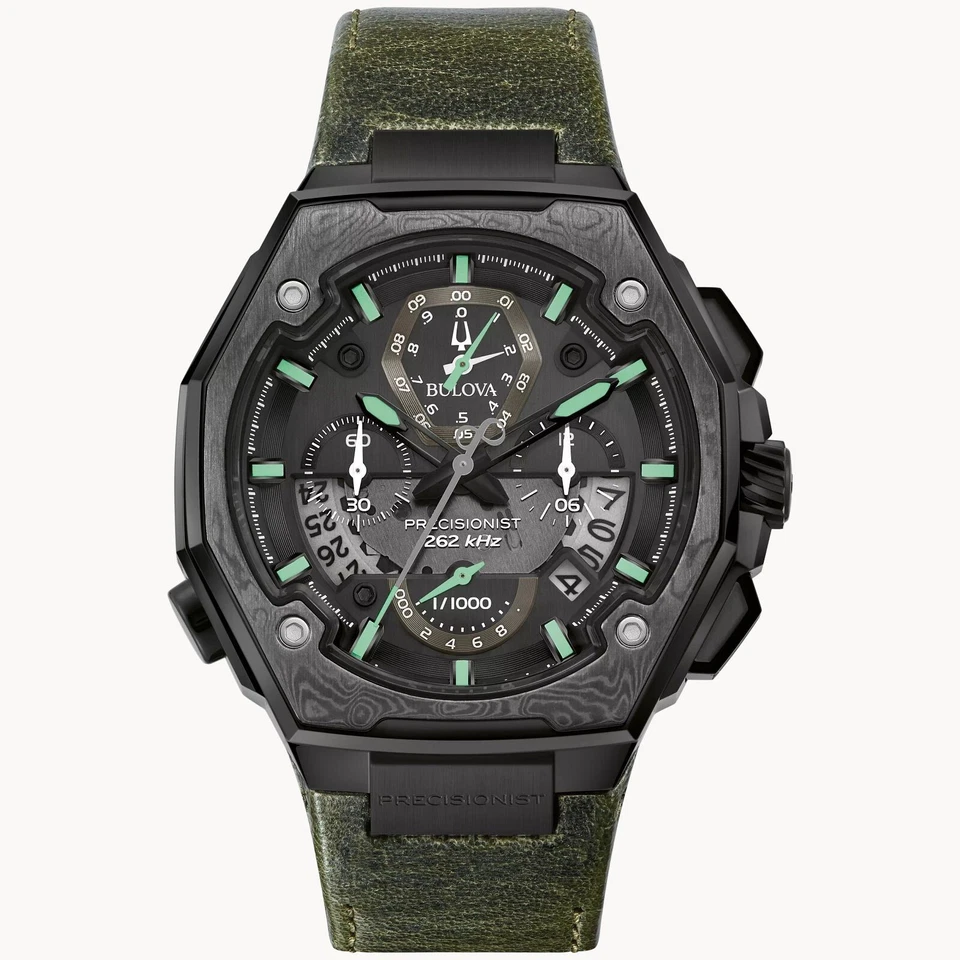Reloj Bulova Precisionist X Hombre SE Cronógrafo Cuarzo Verde 45mm 262kHz 98B355