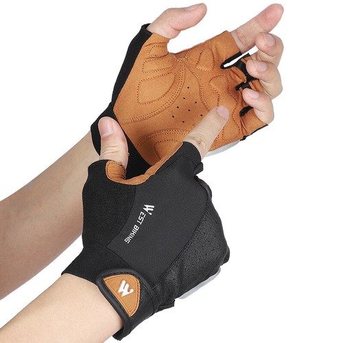 Summer Cycling Short Gloves Anti-Shock Half Finger Gloves Bike Sports Fingerless - Picture 4 of 10