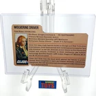 Vtg GI Joe Cover Girl v1 FILE CARD + TOP LOADER original 1982 Wolverine Driver