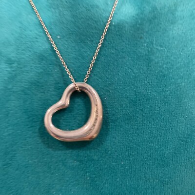 Tiffany & Co Elsa Peretti Sterling Silver .925 Open Heart