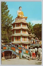 Haw Par Villa Singapore, Tiger Balm Garden Pagoda, Vintage Postcard