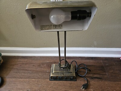 Hotel Desk Table Lamp With Plug In Portable Lamp Used Works Tested 