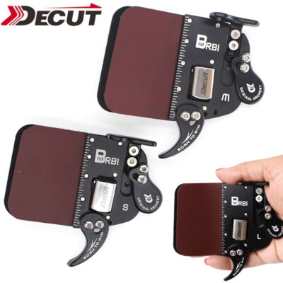 Decut BARBI Archery BareBow Finger Tab Guard Protector Cow Leather RH LH Hunting