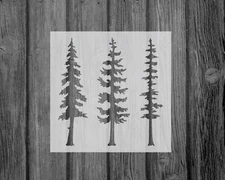 Trees Stencil, Reusable Mylar Craft Stencil For Painting, 056
