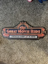 Disney World Parks MGM  Hollywood Studios The Great Movie Ride Wall Sign 
