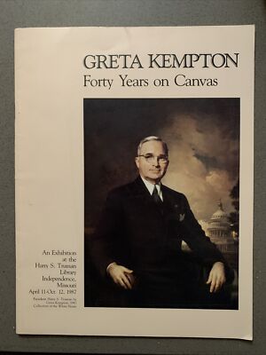 Greta Kempton Forty Years on Canvas 1987 Exhibition Pamphlet Harry S Truman Rare