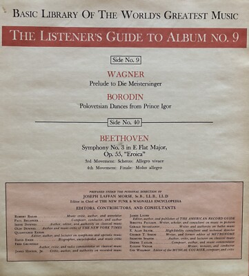 Basic Library of the World's Greatest Music * LP * Album No. 9