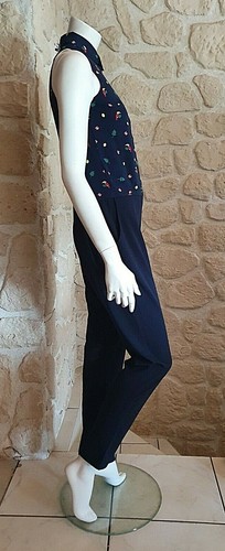 Combi-pantalon bleu neuf taille 34 marque Ikone Paris modèle Combi (sa) - Imagen 4 de 5