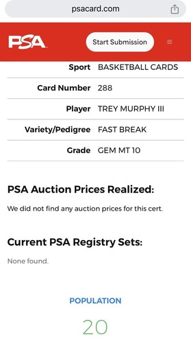 Trey Murphy 2021-22 Prizm Rookie PSA 10 lot 6! #288 Disco, Cracked Ice, 75th, RC - Picture 7 of 18
