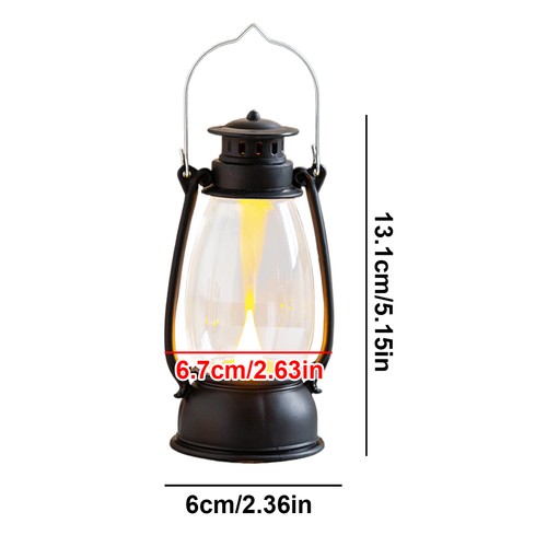 LED Retro Outdoor Camping Kerosene Lamp Portable Lantern Oil Lamp Style Vintage - Picture 3 of 13