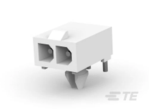 Stiftleiste Mini Universal MATE-N-LOK 2-polig gewinkelt THT für Platine RM4,14mm