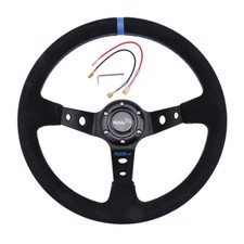 Universal 350mm Suede Leather Stitch Deep Dish Sport Racing Car Steering Wheel Universal 350mm Suede Leather Stitch Deep Dish Sport Racing Car Steering Wheel