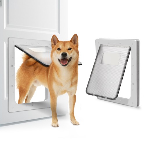 Pet Door Dog Cat Magnetic Lockable Sliding Screen Flap Puppy Wall Entry Gate S/M - Picture 16 of 16