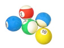5 Stück Valoro® Radierer Radiergummi Eraser Billard Billardkugel 28mm Durchmesse