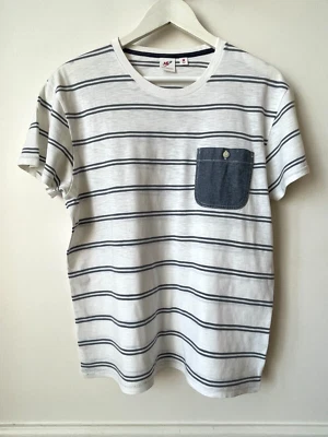 T-shirt Uniqlo x Michael Bastian Taille M 100% Coton Excellent état Blanc Marine - Photo 1/4