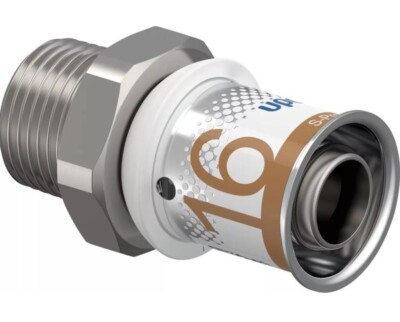 Uponor S-Press Übergangsnippel 16 x 3/8'' AG DR | Pressfitting Messing | NEU