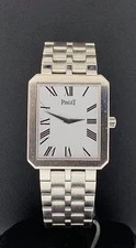 Piaget Protocole 26mm x 30mm 18k White Gold White Roman Dial Ref. 80354