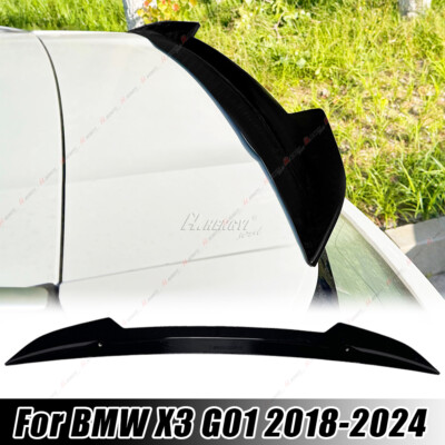 For BMW X3 G01 2018-2024 Gloss Black Rear Roof Spoiler Trunk Wing Lip Body Kit