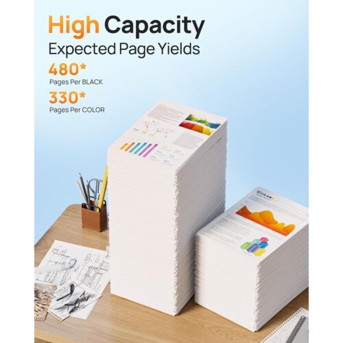 63XL Ink Cartridges Black and Color Compatible Replacement for HP Ink 63 combo - Picture 3 of 9