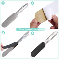 Professional Pedicure Foot File,Coarse/Fine Double Side and Reusable Stainles...