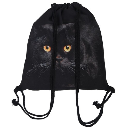 Unisex RucksäCke 3D-Druck Kordelzug Rucksack (Schwarz) G2C64825 - Bild 8 von 8
