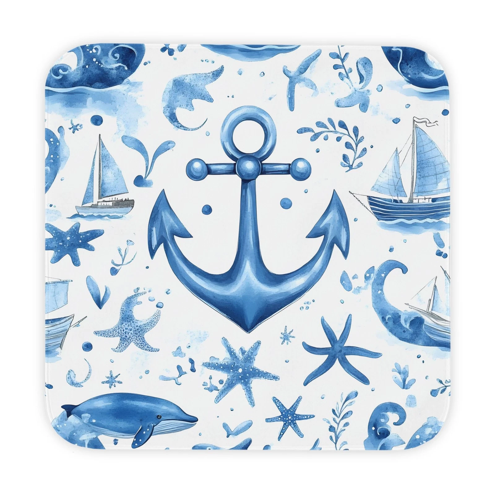 Nautical Anchor Baby Hooded Towel | Blue Sea Boats & Stars
Opens in a new window or tab
