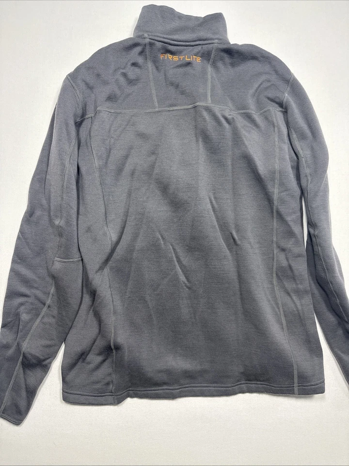 Pullover First Lite Furnace Henley 95 % lana merino polar para hombre con logotipo naranja Foto 2 de 4