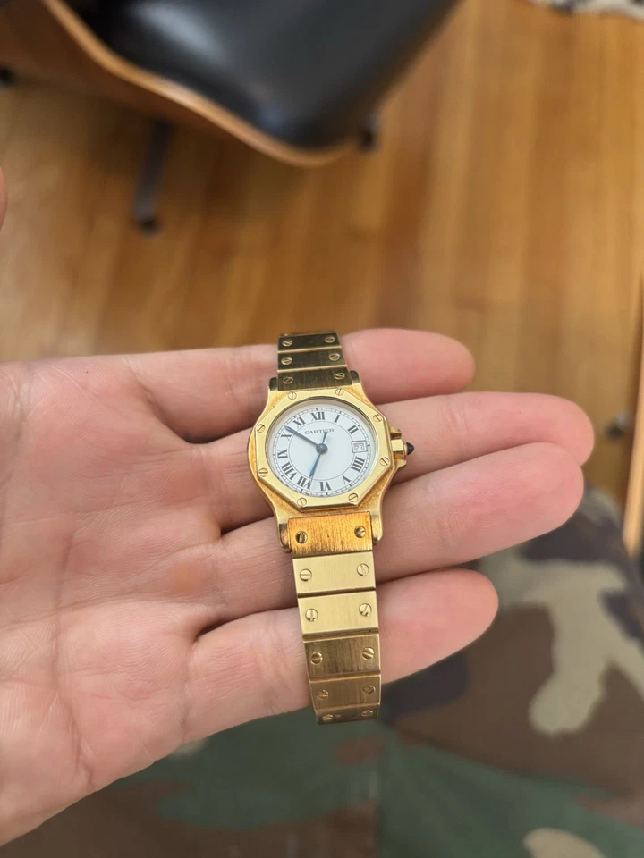 Cartier Santos Octagon Automatic Dial 18k Solid Gold - Image 3 of 4