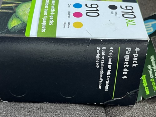 Genuine HP 910XL Black / 910 Cyan, Magenta, Yellow Ink Cartridges 3JB41AN 4-Pack - Afbeelding 6 van 9