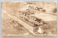 Postcard RPPC Aerial View Lincoln Motor Company Detroit Michigan Industrial
