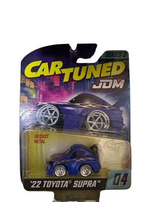 Car Tuned Series 3 2022 Toyota Supra Diecast Metal Blue JDM Car