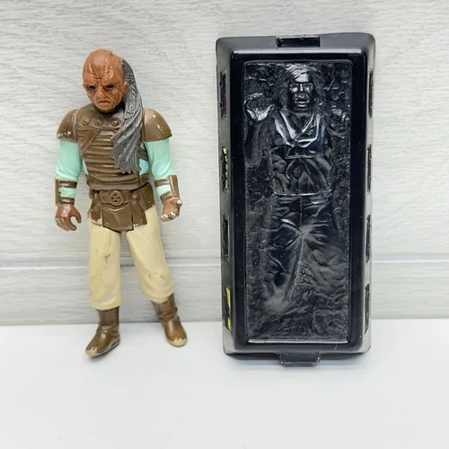 Vintage OEM Star Wars 1981 Kenner Slave 1 Han Solo In Carbonite & 1983 Weequay