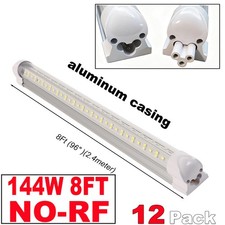 144W T8 LED Tube Lights 8FT LED Shop Light Ceiling Fixture NO-RF 12PACK