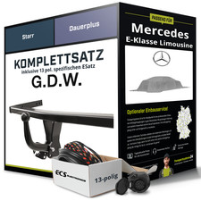 Für MERCEDES E-Klasse Limousine W214 Anhängerkupplung starr +eSatz 13pol 23- Set