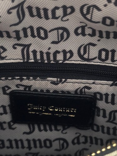 Juicy Couture Black Beige Jaquar Bestsellers Fame Satchel Bag Purse NWT $99 - Picture 7 of 13