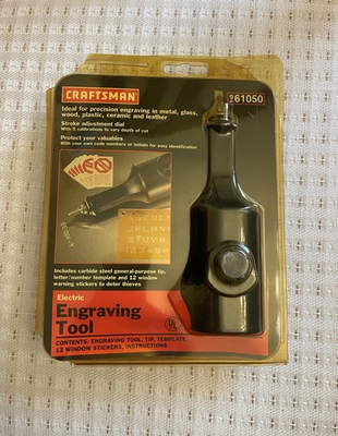 #ad New Vintage Sears Craftsman Electric Engraving Tool. Item 9 61050 $25.00