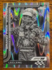 2025 Topps Chrome F1 Charles Leclerc B&W Ray Wave Refractor Winners #108