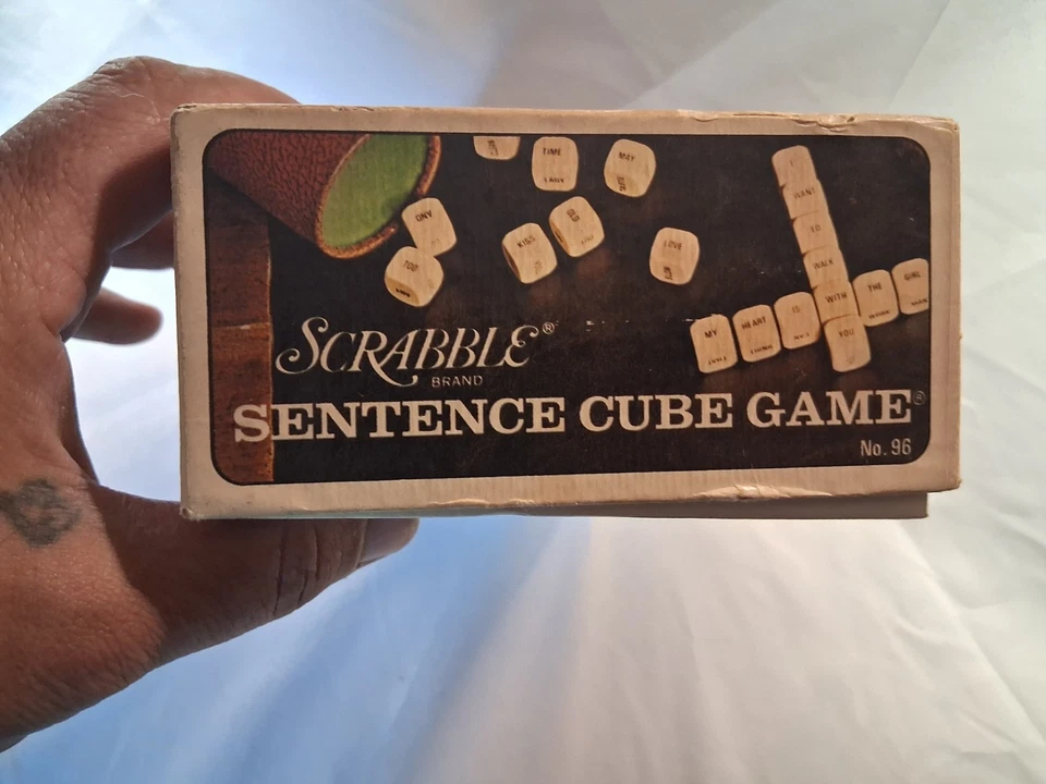 Vintage Scrabble Sentence Cube Game 1971 Selchow & Righter Co New Sealed USA - Image 4 of 4