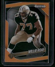 2025 Panini Prizm Black #96 Willie Roaf Prizms Orange #/49