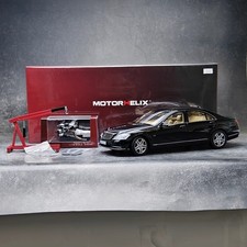 MotorHelix 1/18 Maybach Benz S600L W221 Limited Diecast Model Car Black/White