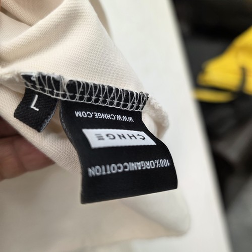 Camicia CHNGE panna manica lunga ricamata grafica crop taglia large - Foto 7 di 12