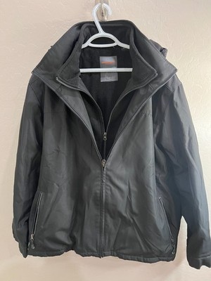 Mens Jacket Weathercast Softshell Outerwear Raincoat/Jacket Size XXL Black