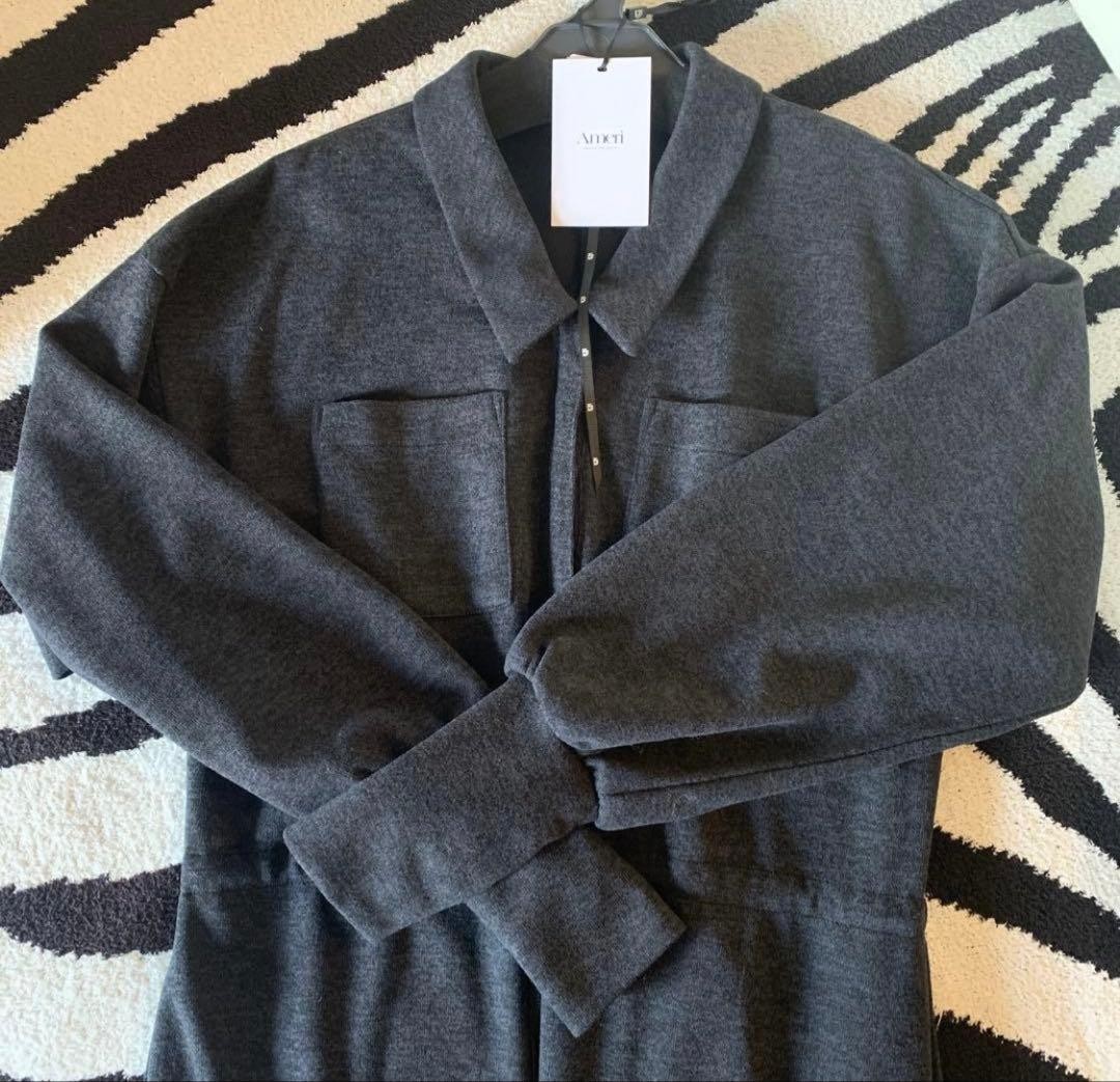 AMERI RELAX DRAWSTRING SWEAT DRESS Black M - image 19