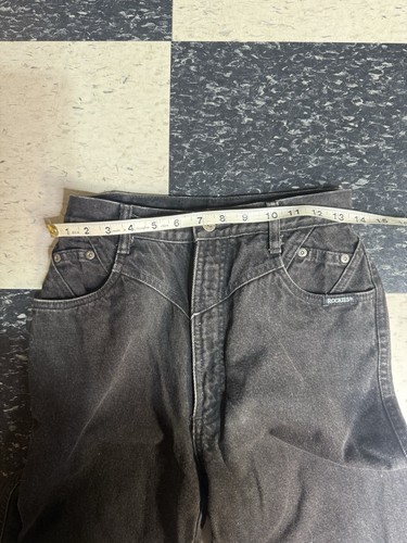 Women’s Rocky Mountain Clothing Bareback Denim Black Jeans High Rise Sz 26x32 - Picture 7 of 11