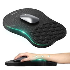 TECKNET Ergonomic Mouse Pad with Wrist Rest, Soft Mousepad with Massage Desig...
