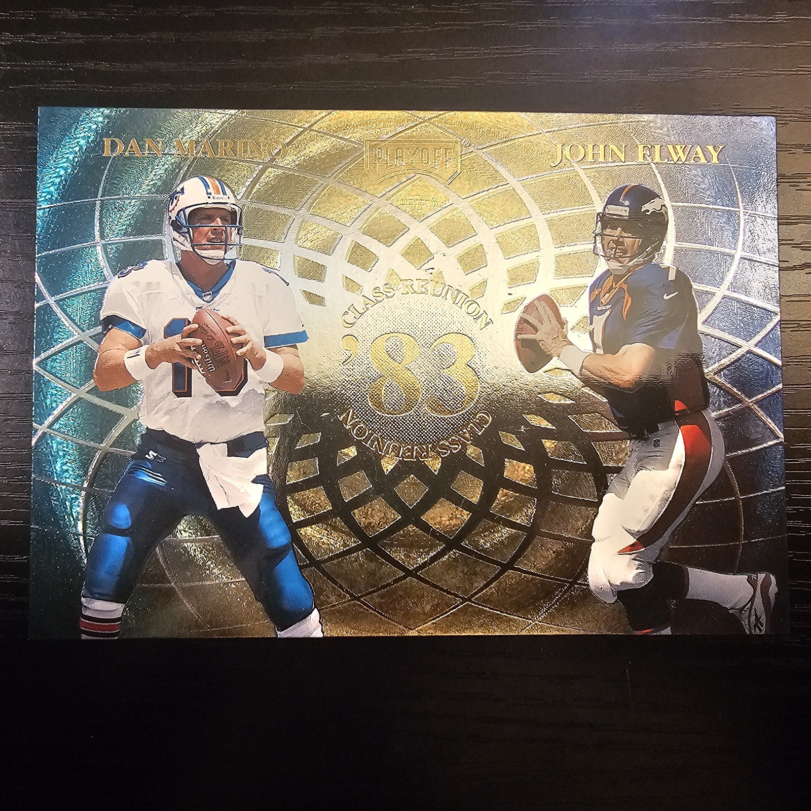 Marino / Elway /  Matthews / Green 1998 Playoff Momentum Hobby Class Reunion 3x5