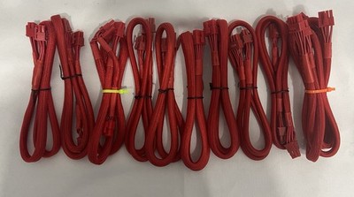 10x Red EVGA SUPERNOVA PCIE VGA Power Supply Cable