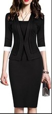 Slim Bodycon Business Pencil One-Piece Dress NWT